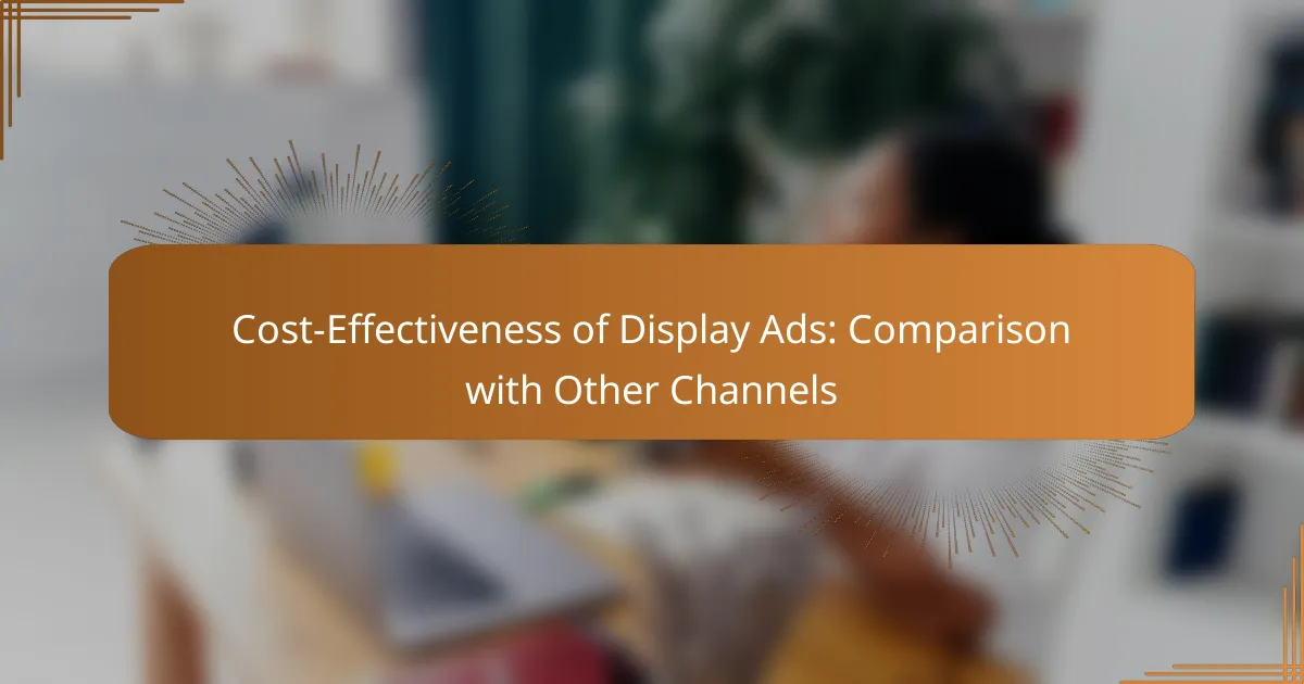 Cost-Effectiveness of Display Ads: Comparison with Other Channels