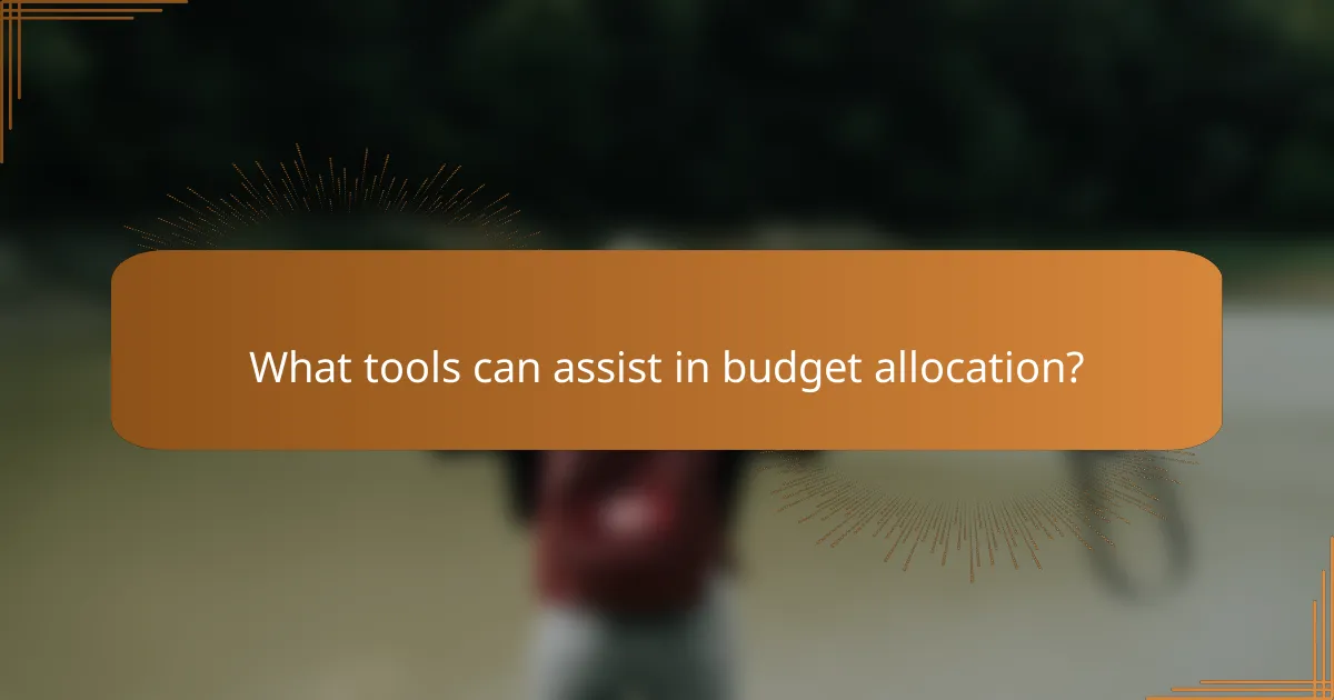 What tools can assist in budget allocation?